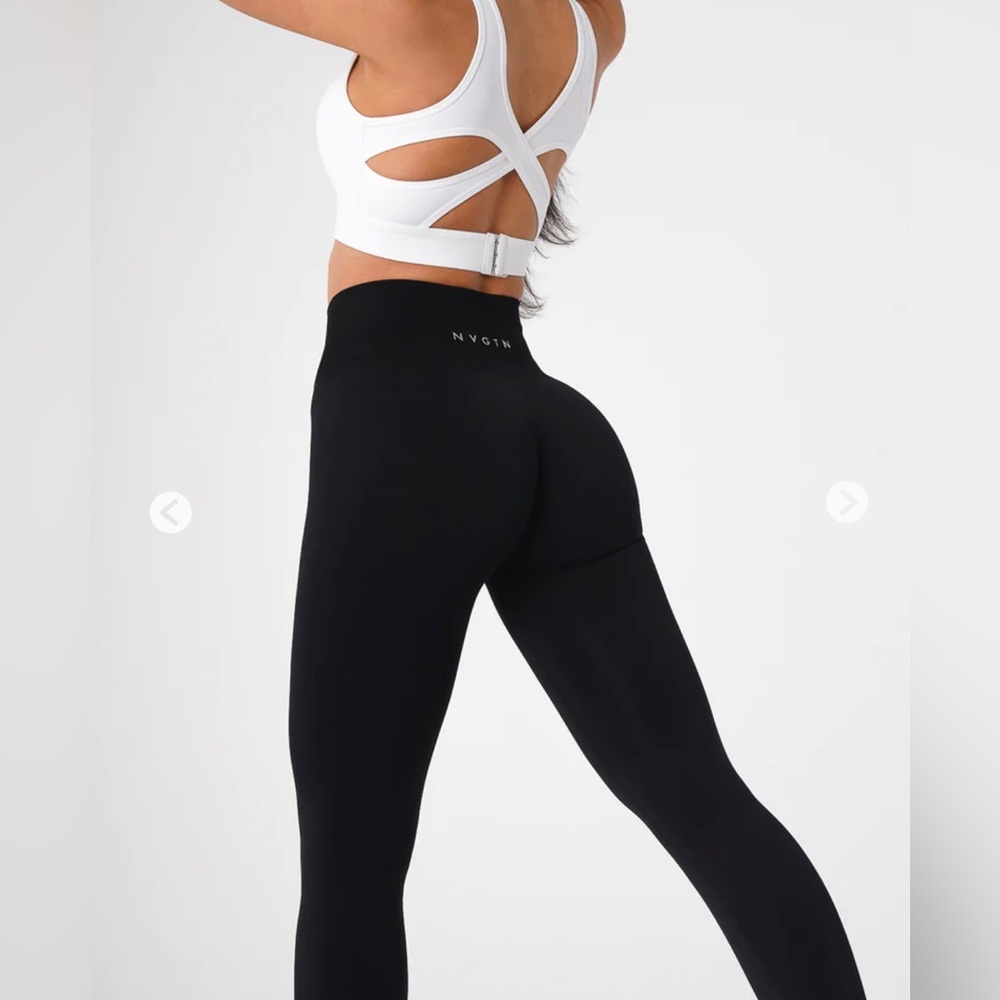 NVGTN Black Solid Seamless Leggings